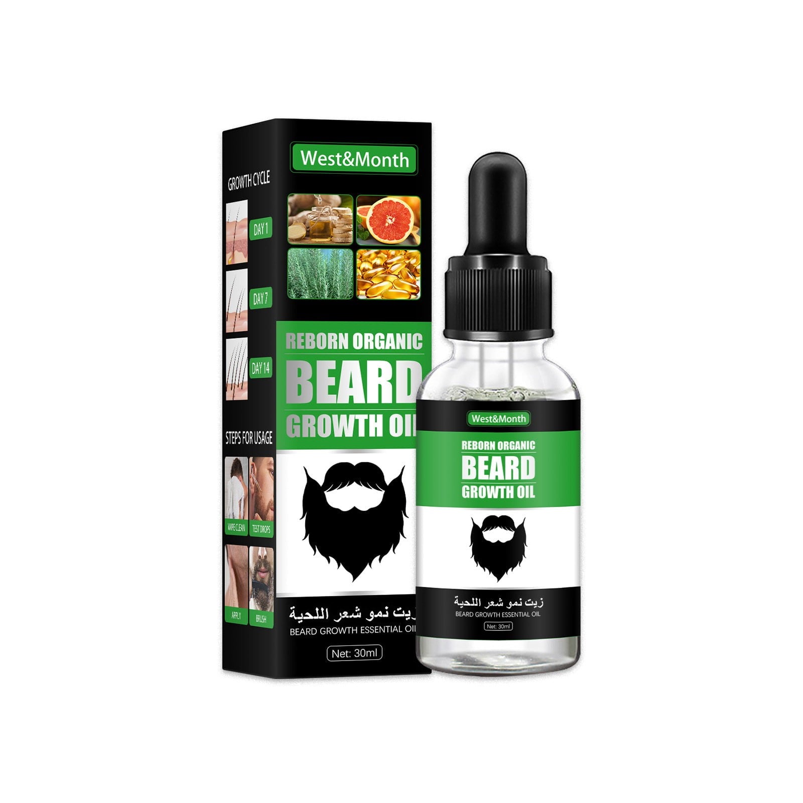 Beard Growth Oil 30ml – Estimula y Fortalece tu Barba